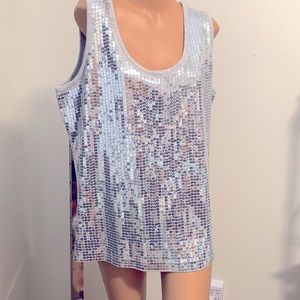 Dazzling NEW TANK TOP SEQUINS 22 24 plus